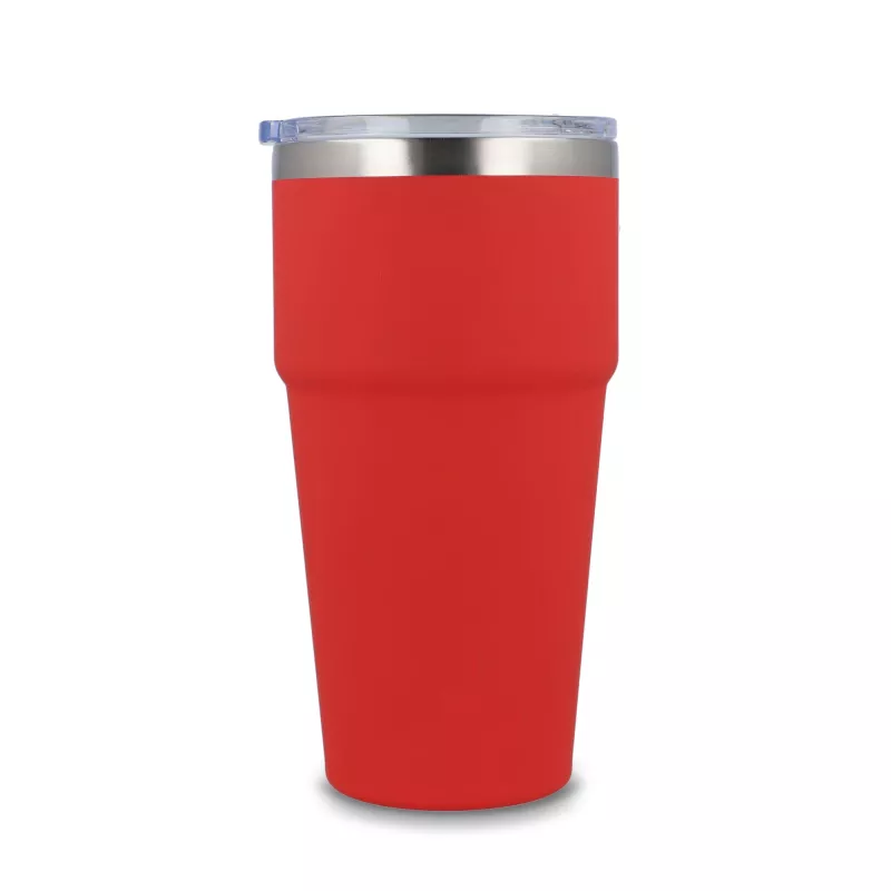 T-ceramiczny kubek do samochodu o miękkim dotyku 500ml - czerwony (LT98729-N0021)