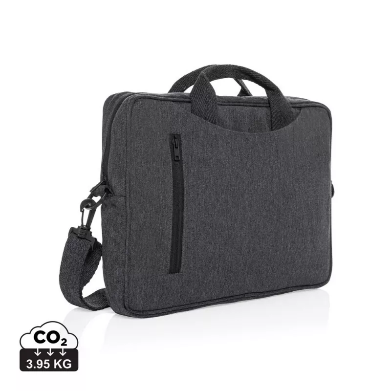 Torba na laptopa 15,4" AWARE™ Laluka, bawełna z recyklingu - antracytowy (P732.119)