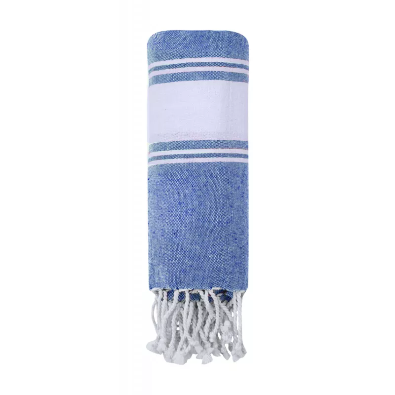 Ręcznik plażowy 90 x 180 cm Lainen 100% bawełna - ciemno niebieski (AP733852-06A)