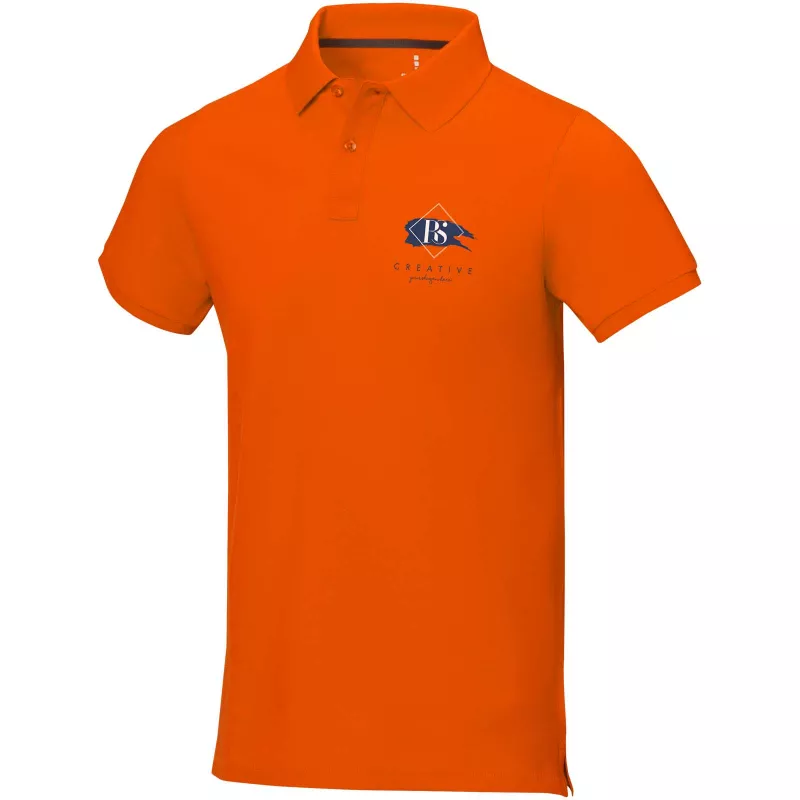 Męskie polo Calgary z krótkim rękawem - Pomarańczowy (38080-ORANGE)