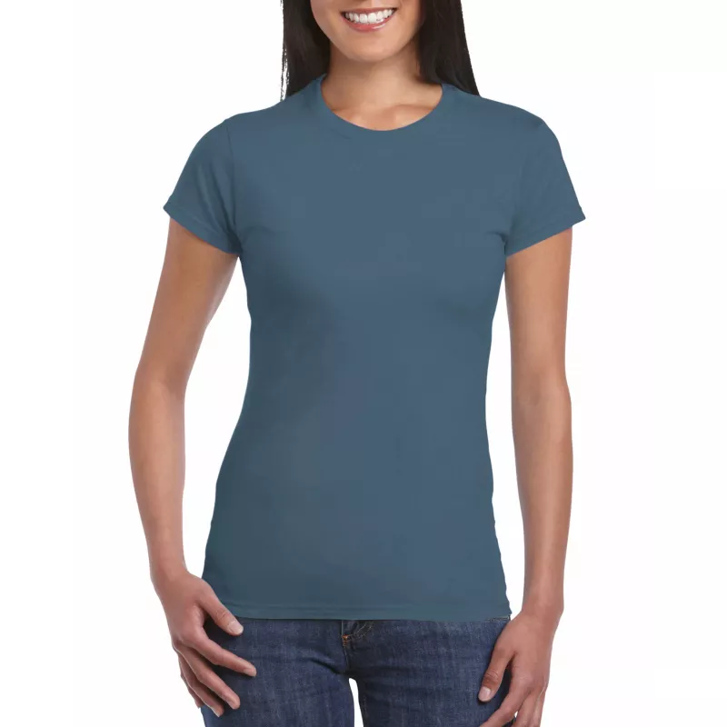 Koszulka bawełniana 150 g/m² Gildan SoftStyle™ - DAMSKA - Indigo Blue  (64000L-INDIGO BLUE)