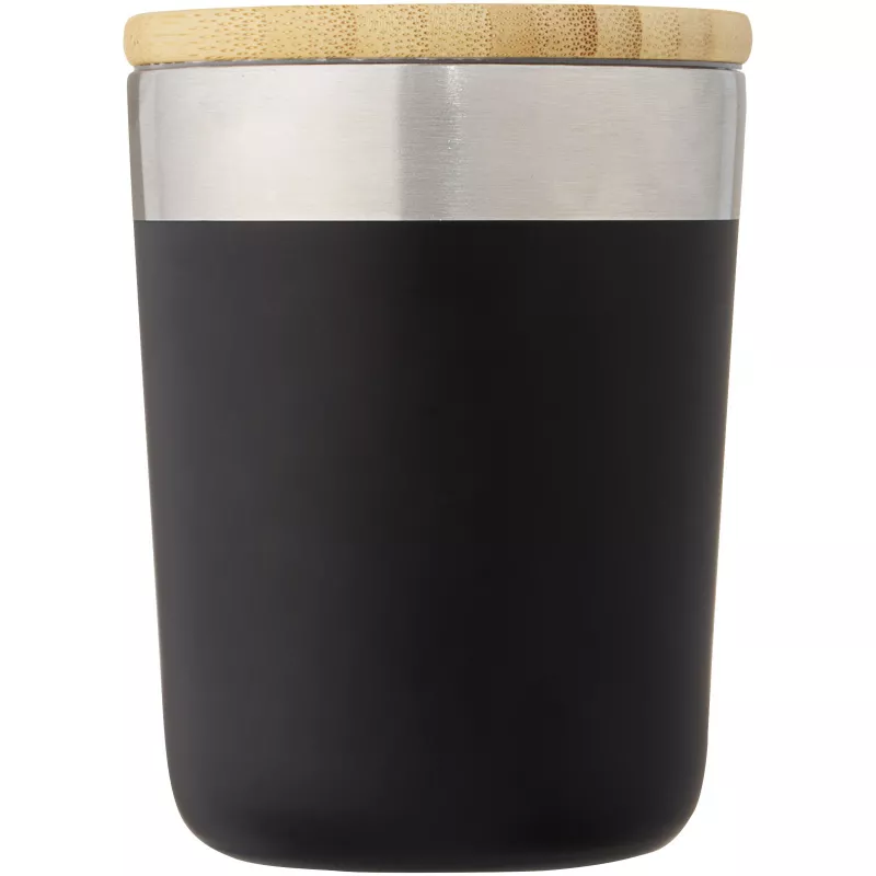 Lagan Miedziany kubek ze stali nierdzewnej o pojemności 300 ml, izolowany próżniowo, z bambusową pokrywką - Czarny (10067090)