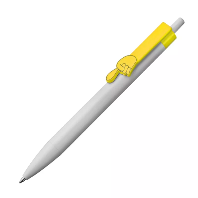 Długopis plastikowy CrisMa Smile Hand - żółty (1444308)