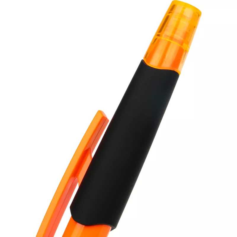 Długopis plastikowy z zakreślaczem touch pen EMMETT - pomarańczowy (1096510)