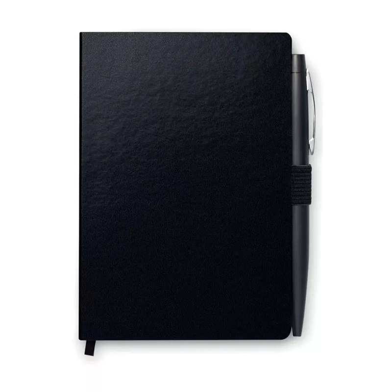 Notes A6 z długopisem 72 kartki w linię NOTALUX - Czarny (MO8109-03)