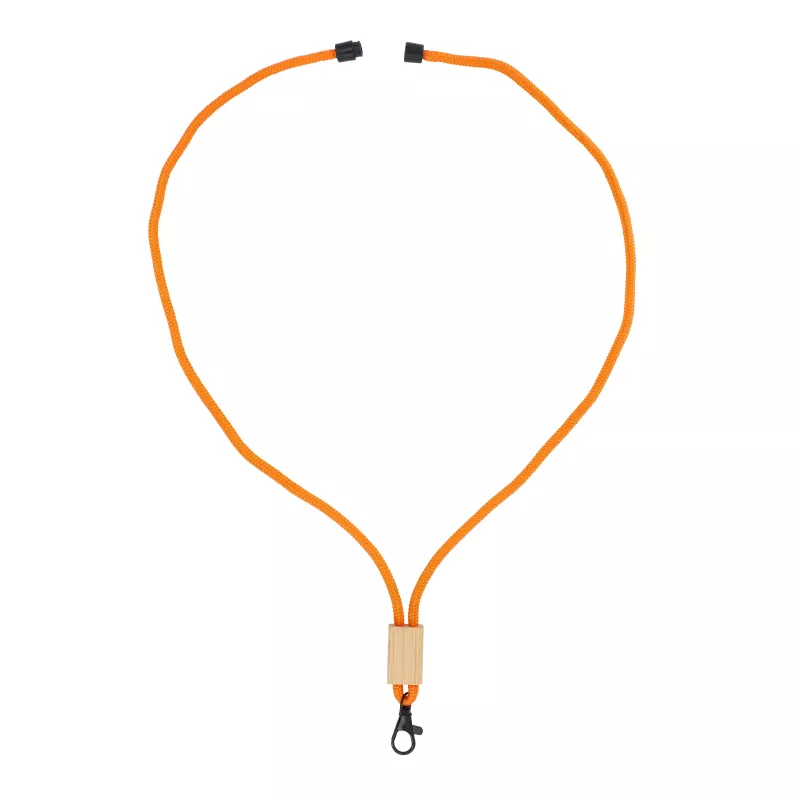 Paracord R-PET lanyard - pomarańczowy (LT95306-N0026)