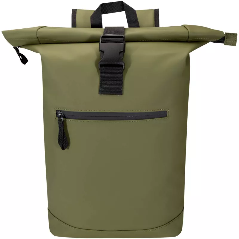 Resi Plus plecak na 15-calowego laptopa o pojemności 18 l z recyklingu, z certyfikatem GRS i zwijaną górną częścią - Leśny zielony (13009364)