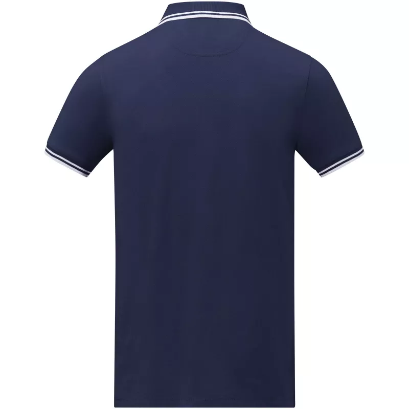 Męska koszulka polo Amarago z kontrastowymi paskami i krótkim rękawem - Granatowy (38108-NAVY)