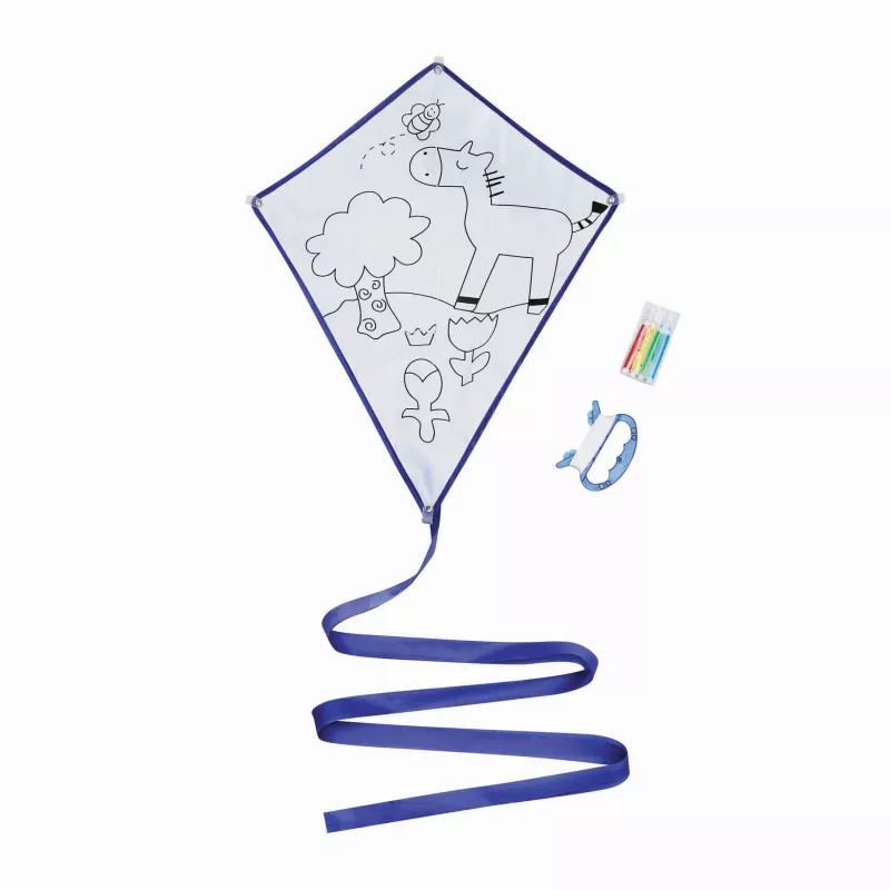 Latawiec do kolorowania - biały, niebieski (56-0606009)