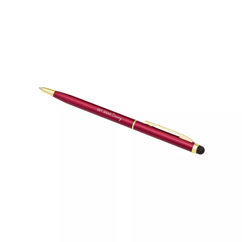 Długopis aluminiowy Touch Tip Gold - bordowy (R73409.82)