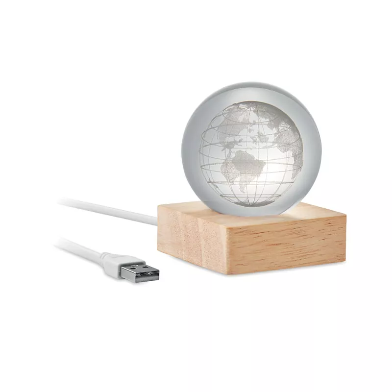 Lampka LED szklana kula GLOBE LIGHT - Drewna (MO2690-40)