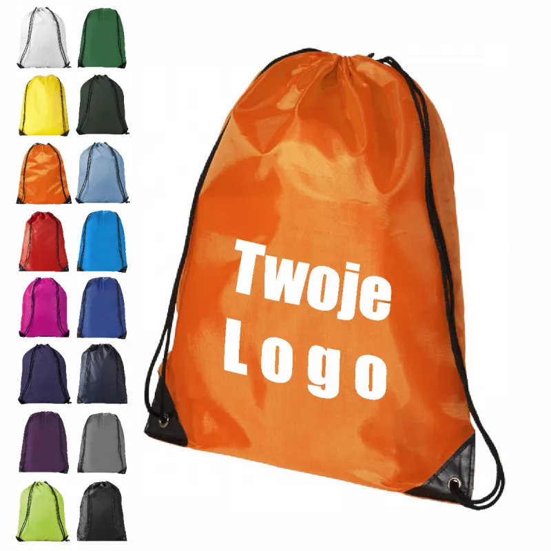 Plecak na sznurkach poliestrowy Oriole Premium, 33 x 44 cm - Pomarańczowy (19549062)