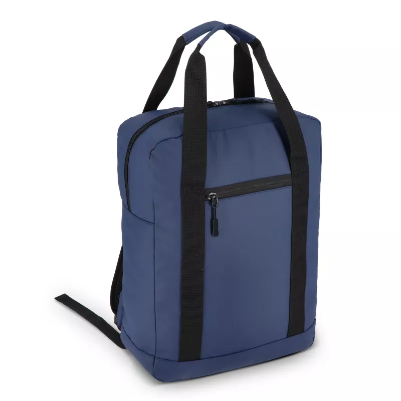 Plecak z powłoką PU, wykonany z materiału R-PET 600D, 27,5 x 12 x 37,5 cm, 12 l - ciemnoniebieski (LT95362-N0010)