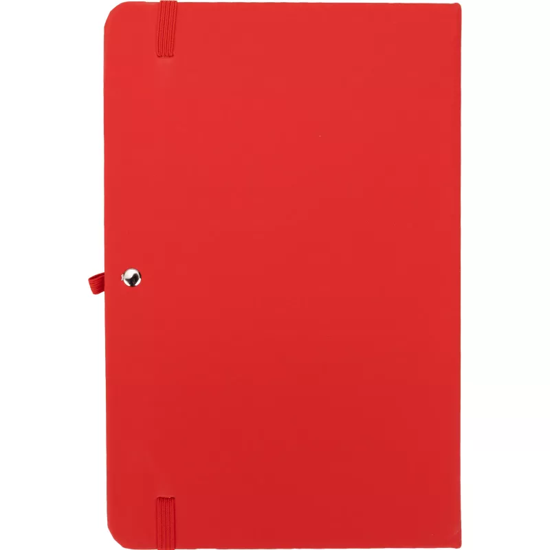 Notatnik A5 w linie z materiałów z recyklingu LORENA - czerwony (2875905)