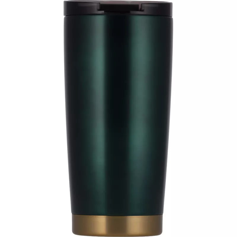 Kubek termiczny stalowy z recyklingu LA LOUVIERE MoLu 540 ml - ciemnozielony (535099)