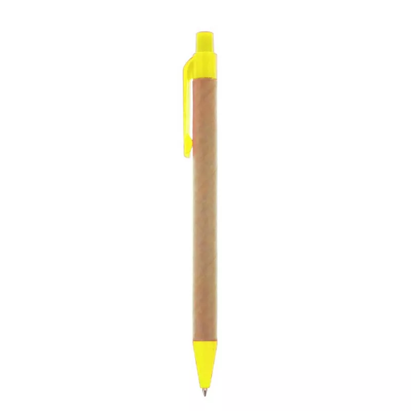 Długopis z kartonu z recyklingu | Nicholas - żółty (V1470-08)