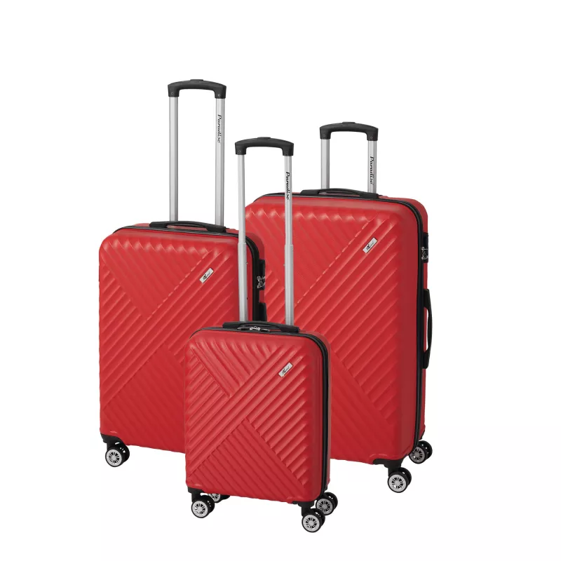 Zestaw walizek - czerwony (56-2220003)