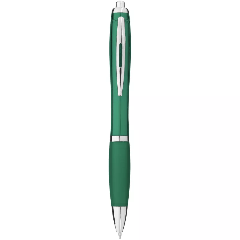 Długopis z kolorowym korpusem i uchwytem Nash - Zielony (10707808)