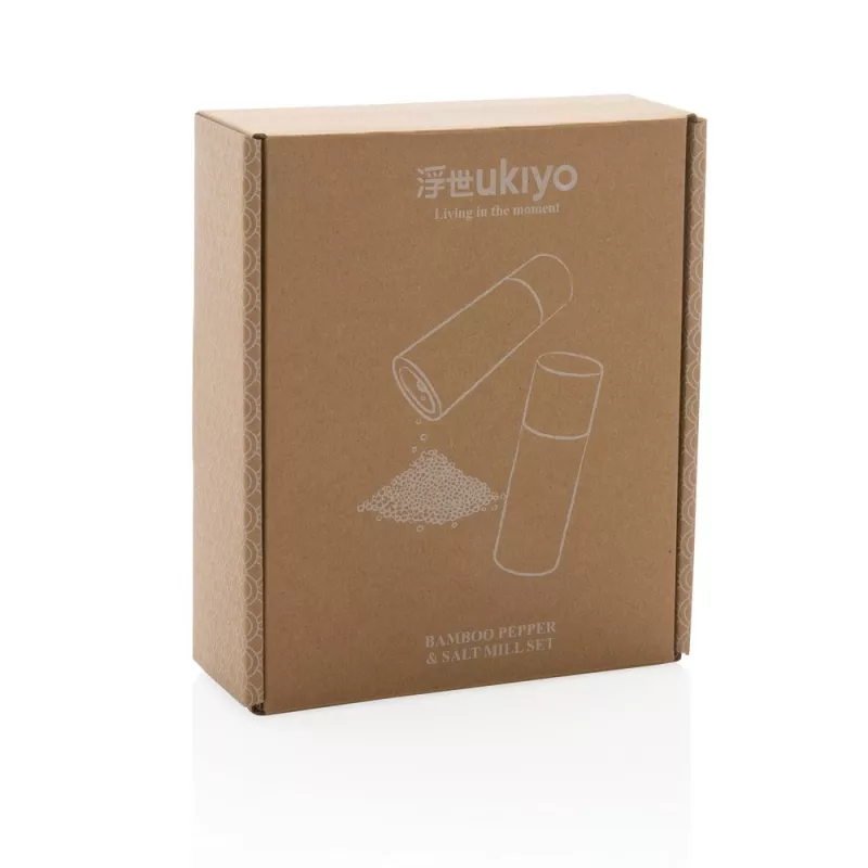 Zestaw młynków do soli i pieprzu Ukiyo - brązowy (P262.319)