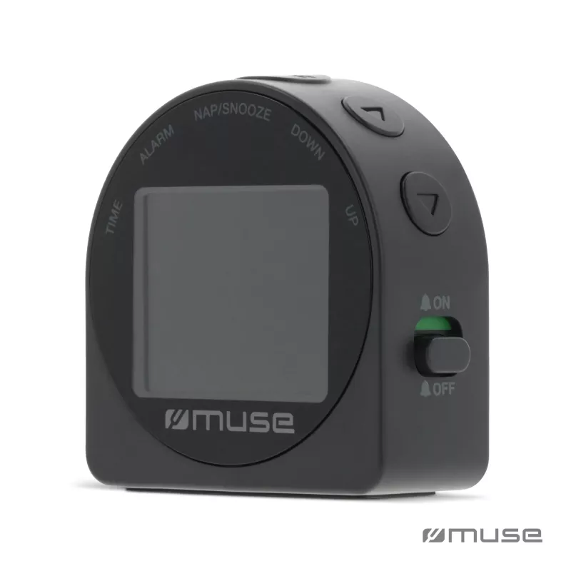 M-09 C | Muse Travel Alarm Clock - czarny (LT45812-N0002)