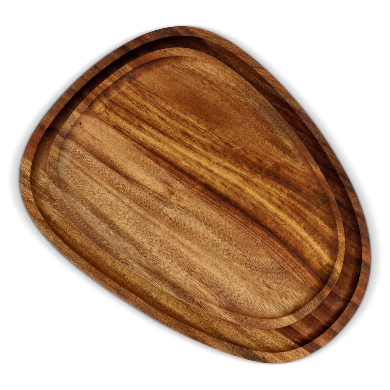 2-pak drewnianych tacek InSideOut o organicznym kształcie - drewniany (LT57206-N0093)