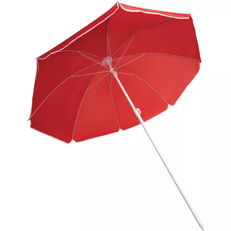 Parasol plażowy Ø145 cm z futerałem SUNFLOWER - czerwony (56-0106002)