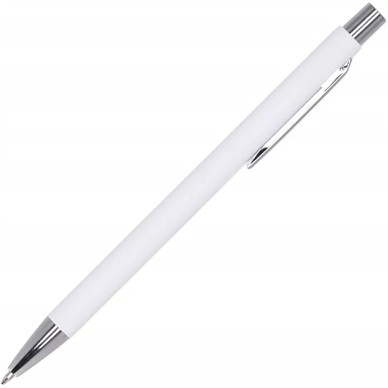 Długopis metalowy soft touch GIORGIO - biały (1368006)