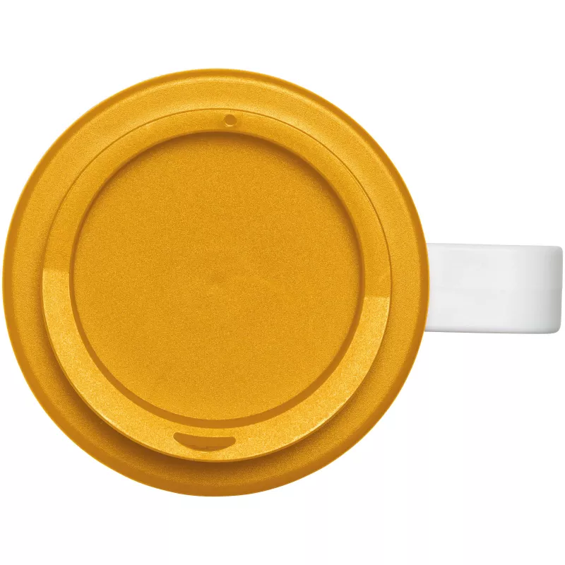 Kubek termiczny z serii Brite-Americano Grande o pojemności 350 ml - Biały-Żółty (21000611)