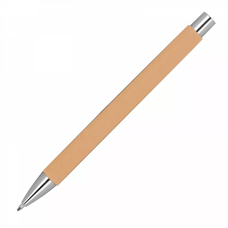 Długopis papierowy z metalowymi elementami - beżowy (1393513)