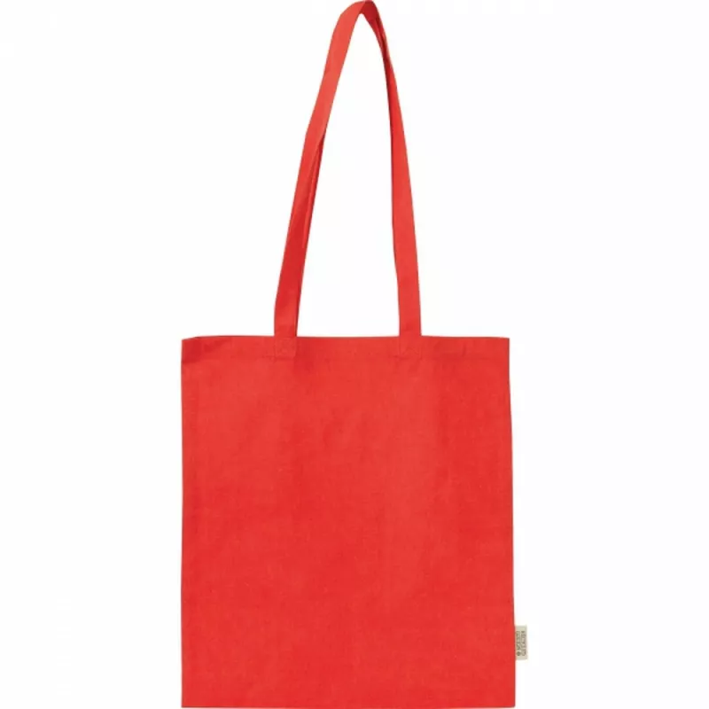 Torba bawełniana z długimi uszami 180g/m2 z materiałów z recyklingu GLEN - czerwony (6469805)
