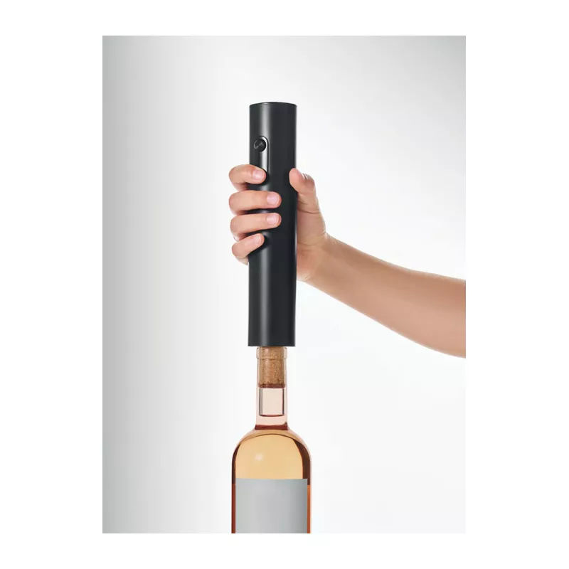 Otwieracz elektryczny do wina z nalewakiem VINO SET - Czarny (MO3162-03)
