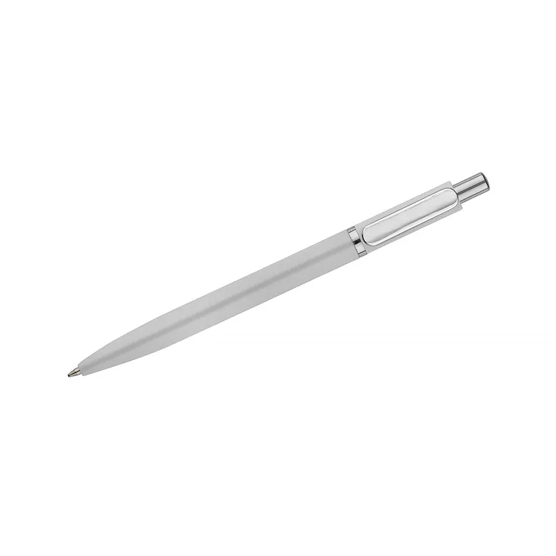Długopis metalowy z powłoką typu soft touch ELMO - biały (19084-01)