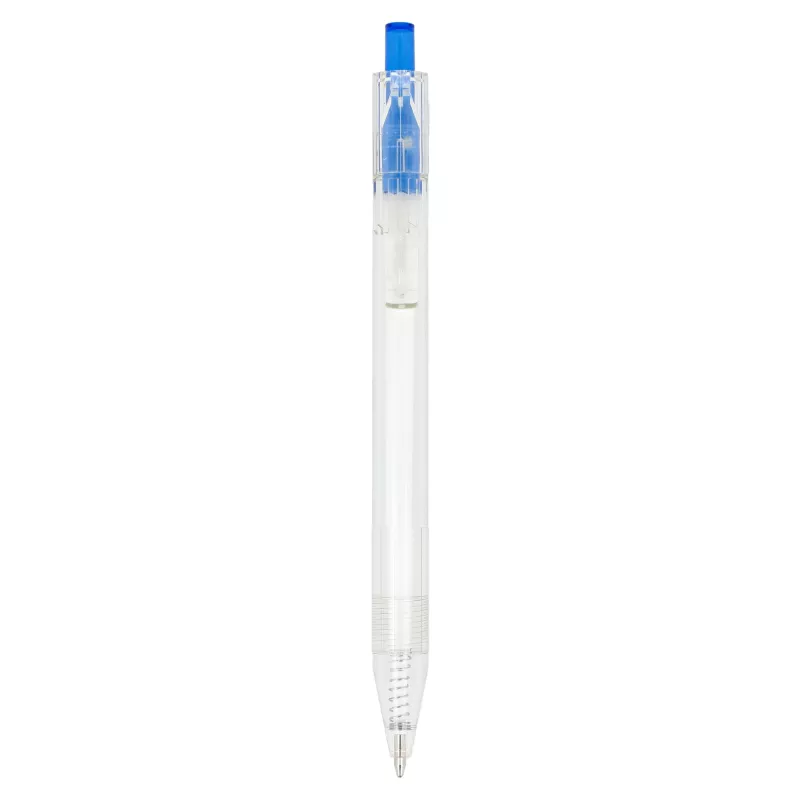Długopis z R-PET - niebieski transparentny (LT80562-N0411)
