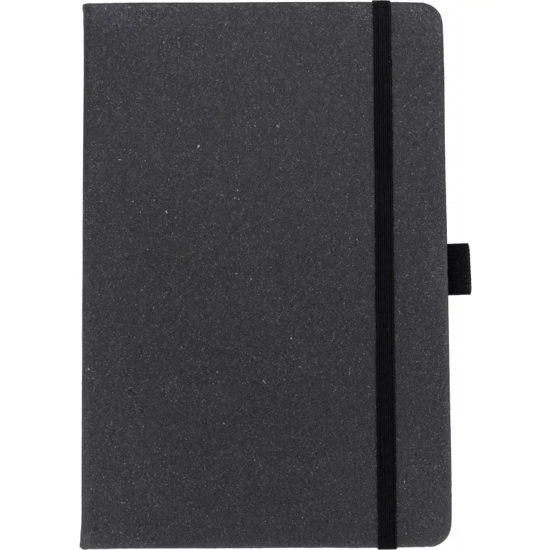 Notatnik A5 w linie ze skóry z recyklingu TRACY - czarny (2274603)