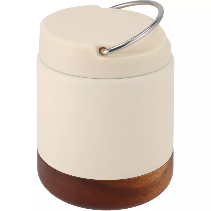 Lunch box termiczny stalowy z recyklingu PORTO CERVO MoLu 400 ml - biały (398306)