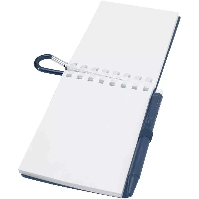 Lig Mini outdoorowy zestaw z notatnikiem w miękkiej okładce z tworzyw sztucznych pochodzących z recyklingu i długopisem (niebieski tusz) - Błękit oceanu (10705151)