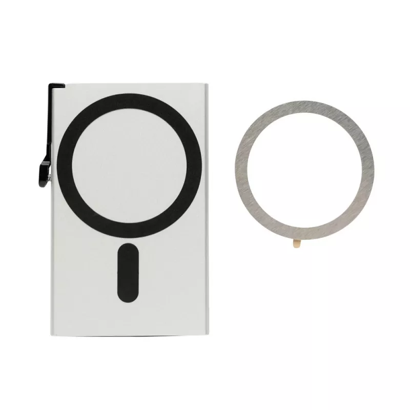 Magnetyczne etui na kartę kredytową, ochrona RFID - silver (P820.9502)