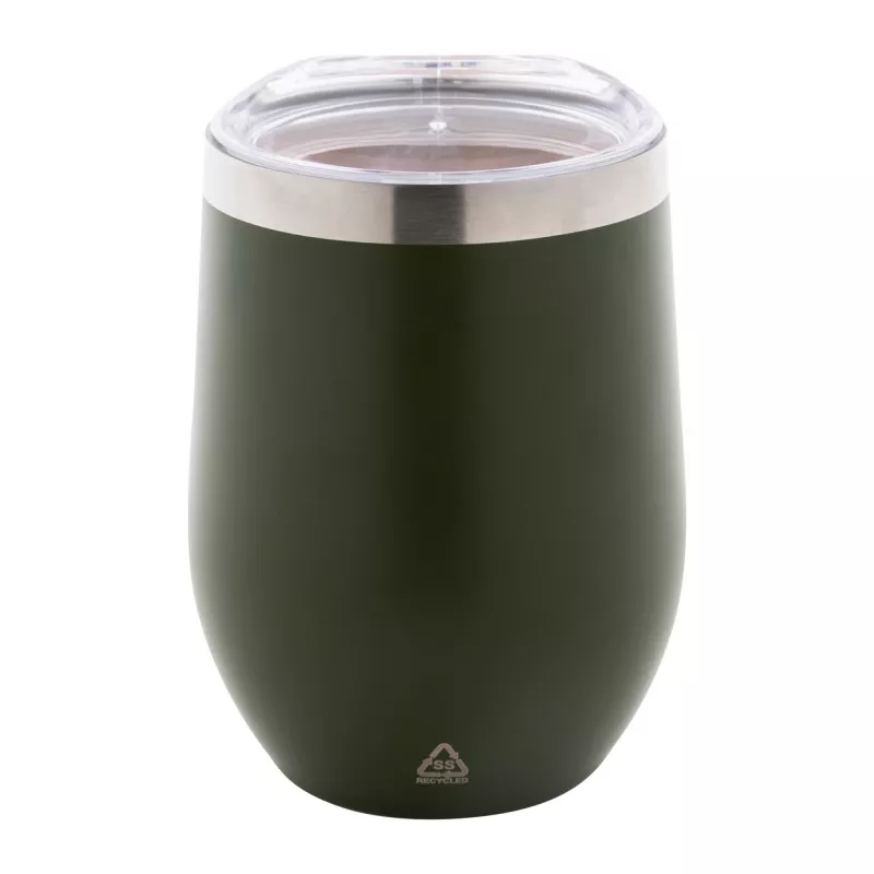 Kubek termiczny ze stali nierdzewnej o podwójnych ściankach Rebby 350 ml - zielony (AP800550-07)