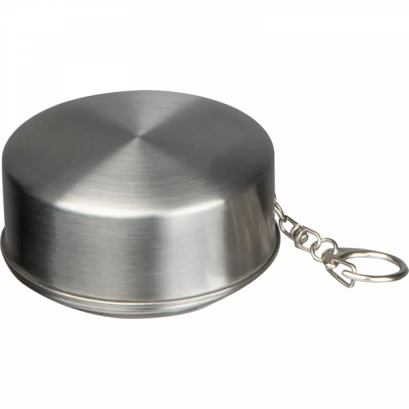 Składany stalowy kubek 250 ml - szary (8399207)