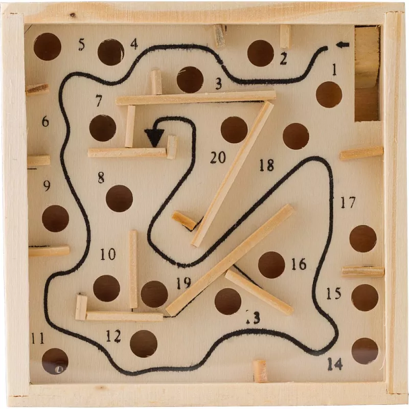 Drewniana gra zręcznościowa - brązowy (V1505-16)