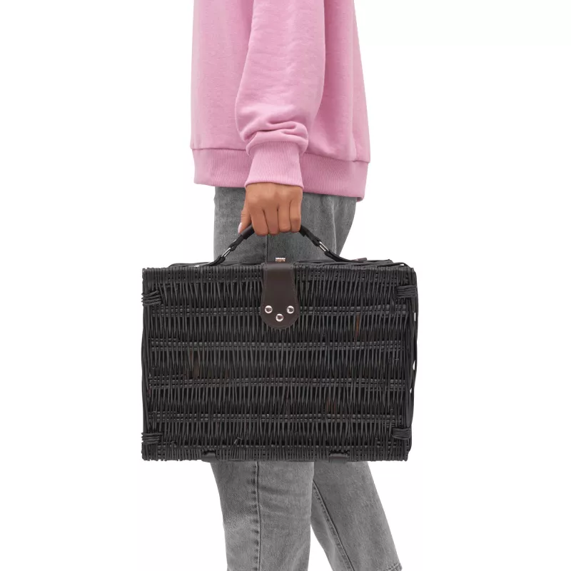 Wiklinowy kosz piknikowy - ciemnobrązowy (56-0604035)