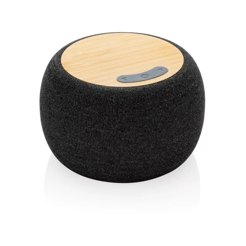 Bambusowy głośnik bezprzewodowy 5W, plastik z recyklingu - szary (P329.949)
