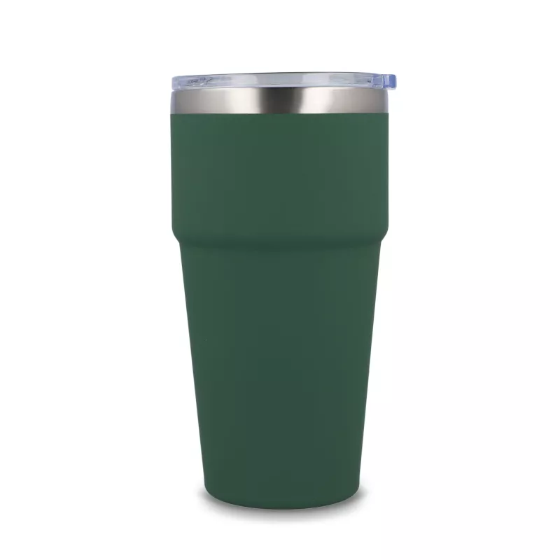 T-ceramiczny kubek do samochodu o miękkim dotyku 500ml - Oliwkowa zieleń (LT98729-N0043)