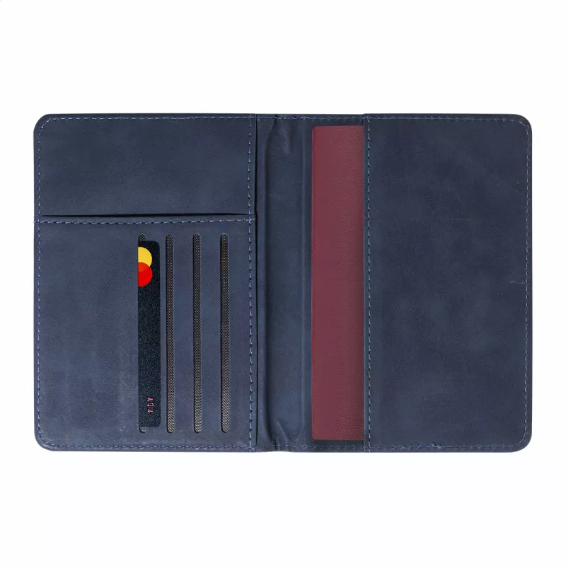 TwinPass zestaw podróżny (etui na paszport i zawieszeka na bagaż RPU) - ciemno niebieski (AP800291-06A)