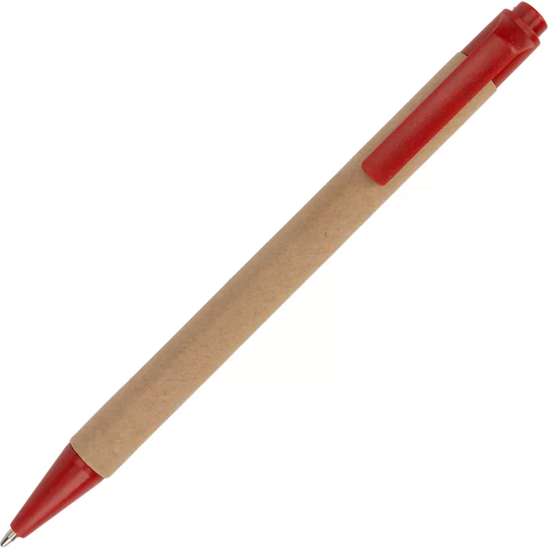 Notatnik A5 z czystymi stronami i długopisem z materiałów z recyklingu CHLOE - czerwony (2377605)