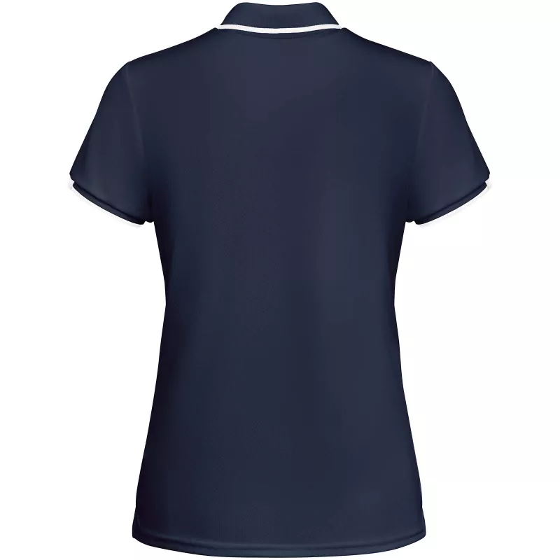 Tamil sportowa koszulka damska polo z krótkim rękawem - Biały-Navy Blue (R0409-NAVYBLUE-WHITE)