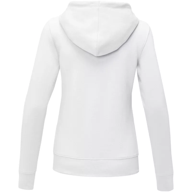 Damska bluza z kapturemTheron  z zamkiem błyskawicznym - Biały (38230-WHITE)