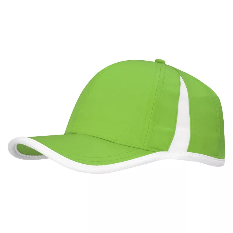 Czapka z daszkiem z poliestru RipStop 150g/m² #4004 - zielono-biała (HW-4004-BRIGHT GREEN / WHITE)