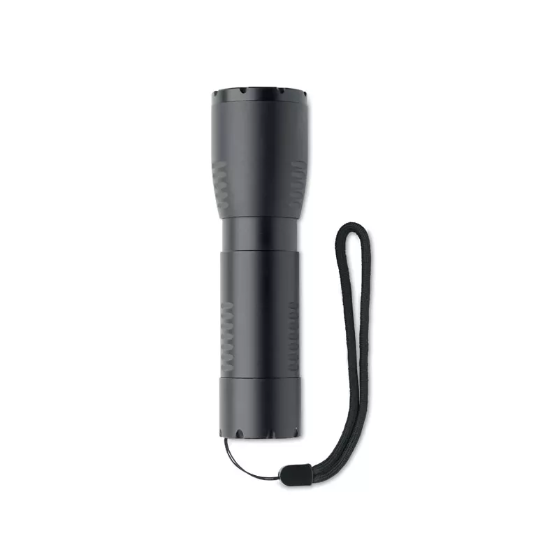 Latarka LED aluminiowa 200 lm z zoomem ENTA - Czarny (MO6591-03)