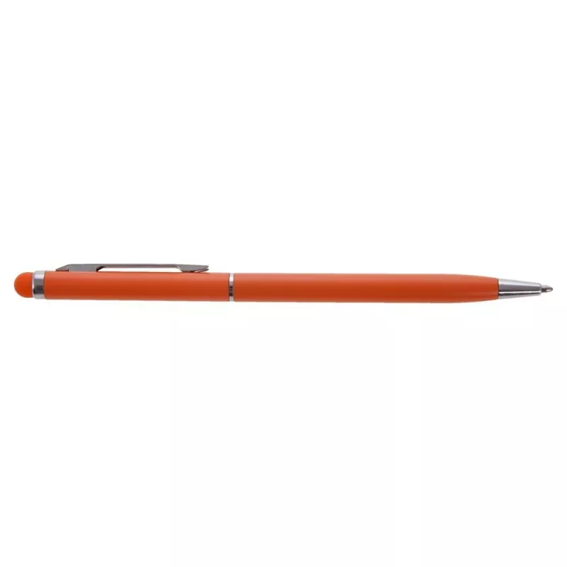 Długopis metalowy matowy z touch pen-em | Dennis - pomarańczowy (V1637-07)